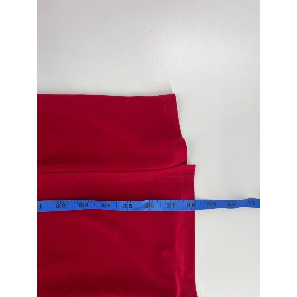 NWT Anne Klein Women's Long Sleeve Red V Neck Party Wrap Dress Size 4 - Picture 11 of 12